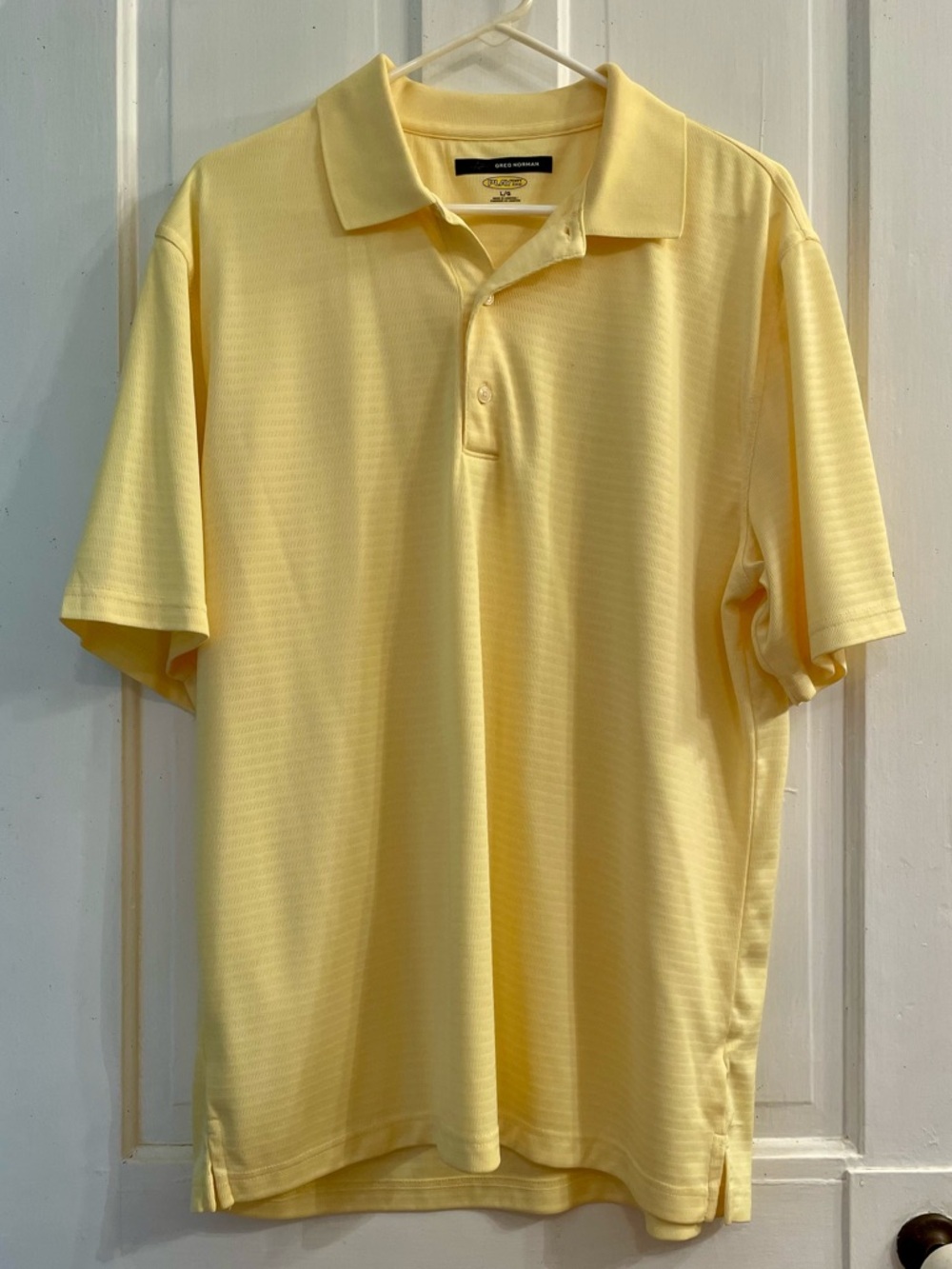 Greg Norman Collection Pale Yellow Polo Shirt - Men’s Large